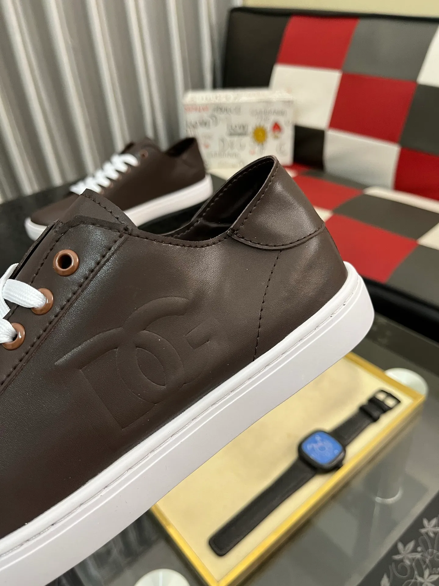 Men's shoes 💰400⌚️⌚️New DG Dolce & Gabbana high-end couple's sports and casual shoes, imported cowhide, multiple material splicing design➕Imported cowhide lining, cowhide foot pads➕Original TPR elastic outsole. Size: 38-46